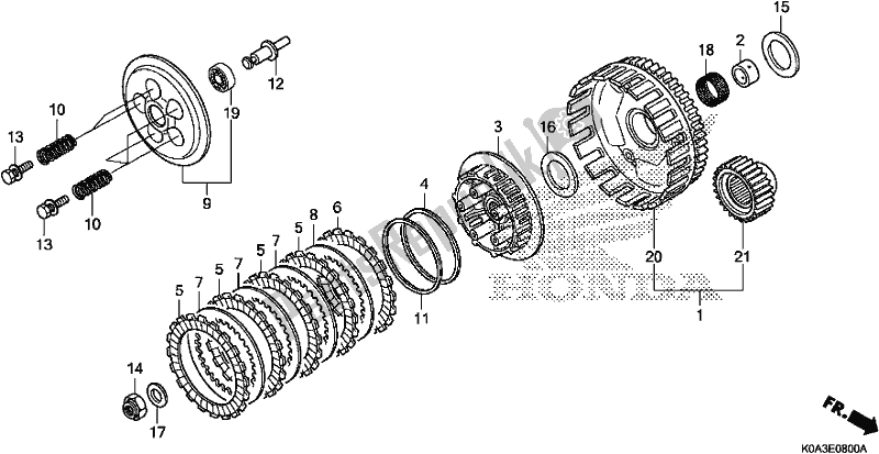 Tutte le parti per il Frizione del Honda CBF 300 RA 2020