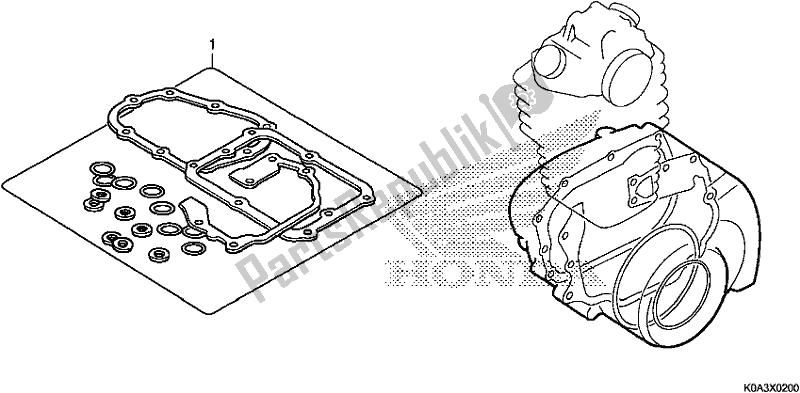 Tutte le parti per il Kit Guarnizioni B del Honda CBF 300 RA 2020