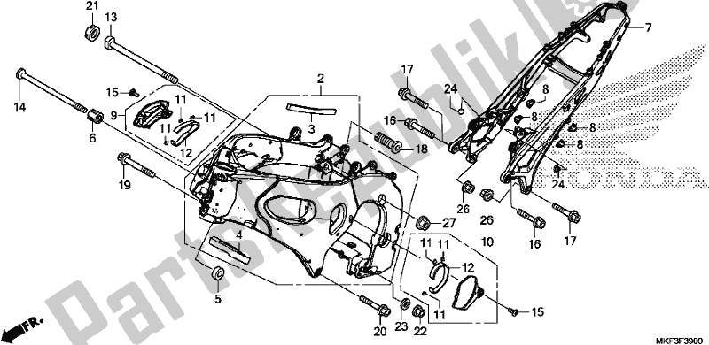 Tutte le parti per il Corpo Del Telaio del Honda CBR 1000 RA 2017