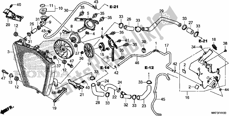 Tutte le parti per il Termosifone del Honda CBR 1000 RA 2017