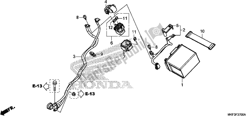 All parts for the Battery of the Honda CBR 1000 RA 2018