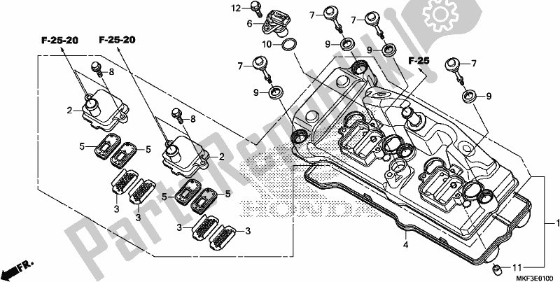 Wszystkie części do Cylinder Honda CBR 1000 RA 2018
