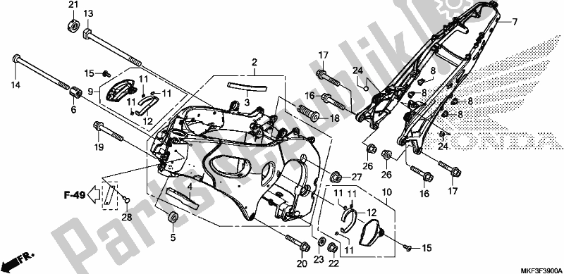 Toutes les pièces pour le Corps De Châssis du Honda CBR 1000 RA 2018