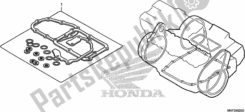 Tutte le parti per il Kit Guarnizioni B del Honda CBR 1000 RA 2018