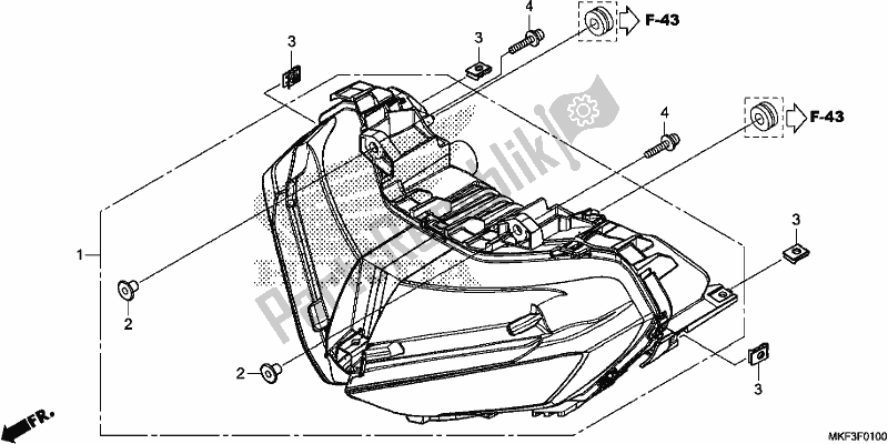 Tutte le parti per il Faro del Honda CBR 1000 RA 2018