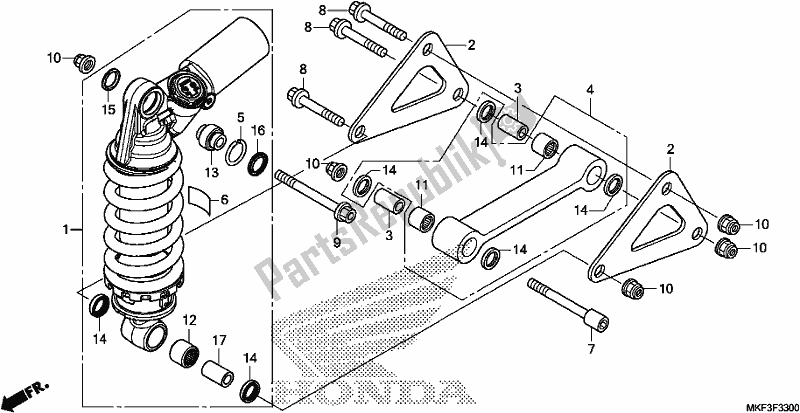 Tutte le parti per il Cuscino Posteriore del Honda CBR 1000 RA 2018