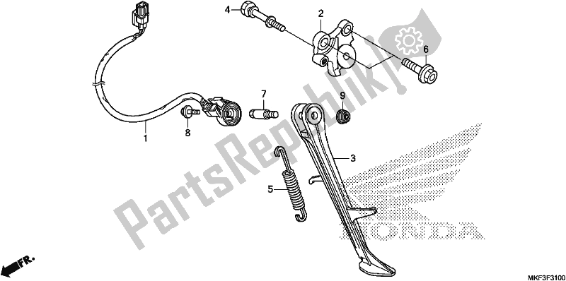 Todas as partes de Ficar do Honda CBR 1000 RA 2018