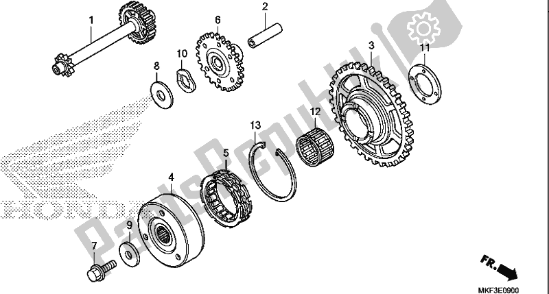 Tutte le parti per il Frizione Di Partenza del Honda CBR 1000 RA 2018