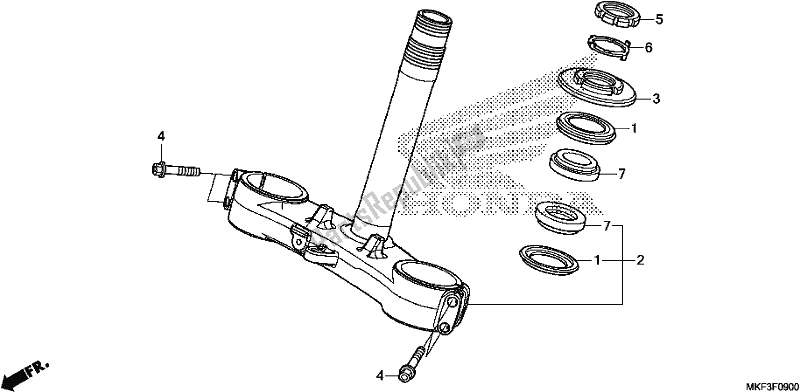 Todas las partes para Vástago De Dirección de Honda CBR 1000 RA 2018