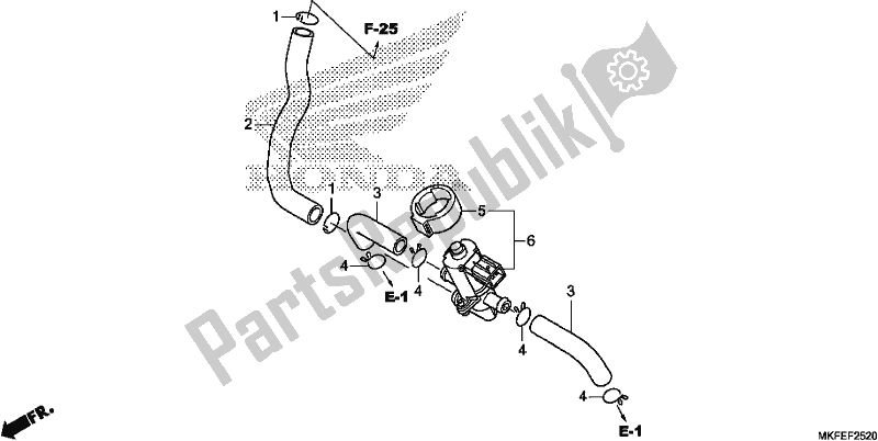 All parts for the Air Injection Control Valve of the Honda CBR 1000 RA 2019