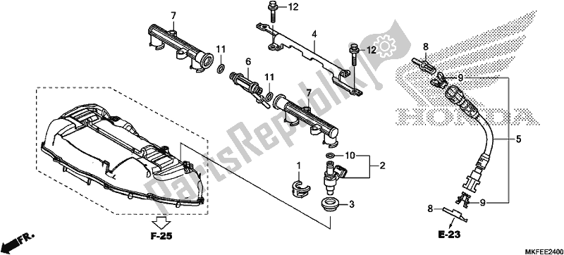 Alle onderdelen voor de Brandstofverstuiver van de Honda CBR 1000 RA 2019