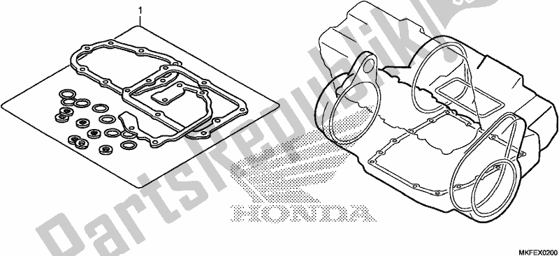 All parts for the Gasket Kit B of the Honda CBR 1000 RA 2019