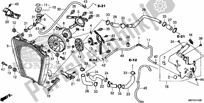 Tutte le parti per il Termosifone del Honda CBR 1000 RA 2019