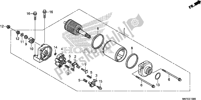 All parts for the Starter Motor of the Honda CBR 1000 RA 2019