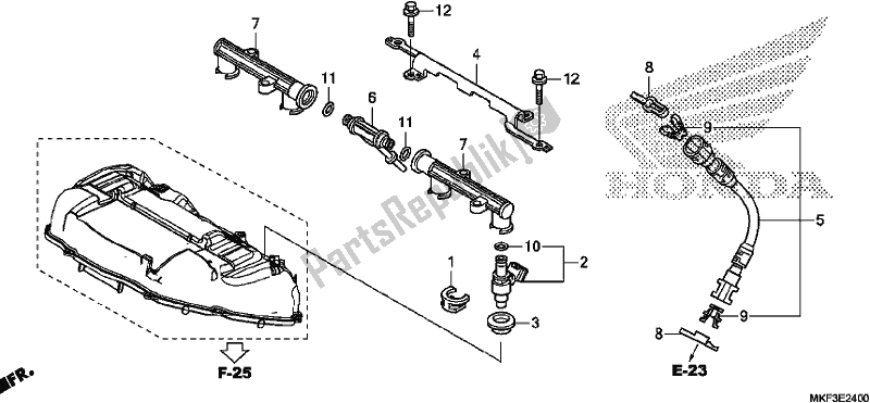 All parts for the Fuel Injector of the Honda CBR 1000S1 2017