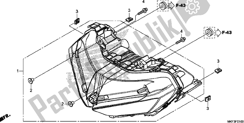 Toutes les pièces pour le Phare du Honda CBR 1000S1 2017