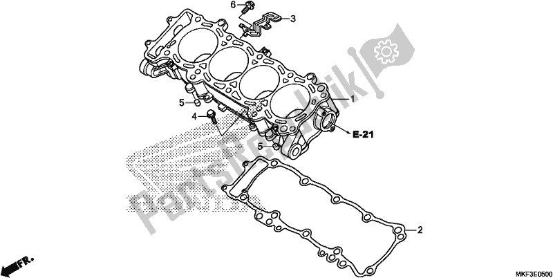 All parts for the Cylinder of the Honda CBR 1000S1 2018