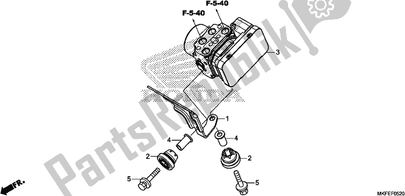 All parts for the Abs Modulator of the Honda CBR 1000S1 2019