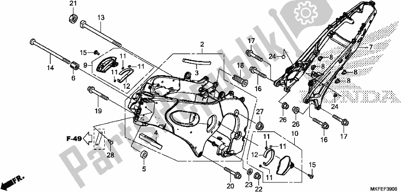 Todas las partes para Cuerpo Del Marco de Honda CBR 1000S1 2019