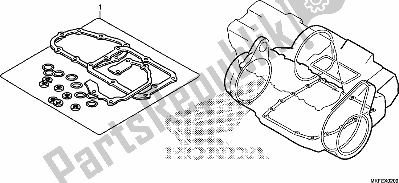 All parts for the Gasket Kit B of the Honda CBR 1000S1 2019