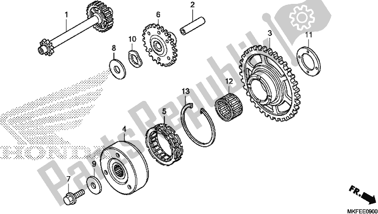 All parts for the Starting Clutch of the Honda CBR 1000S1 2019