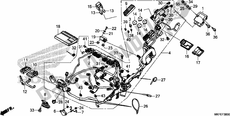 Wszystkie części do Wi? Zki Przewodów Honda CBR 1000S1 2019