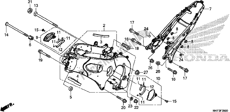 Toutes les pièces pour le Corps De Châssis du Honda CBR 1000S2 2017