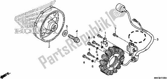 Wszystkie części do Generator Honda CBR 1000S2 2017