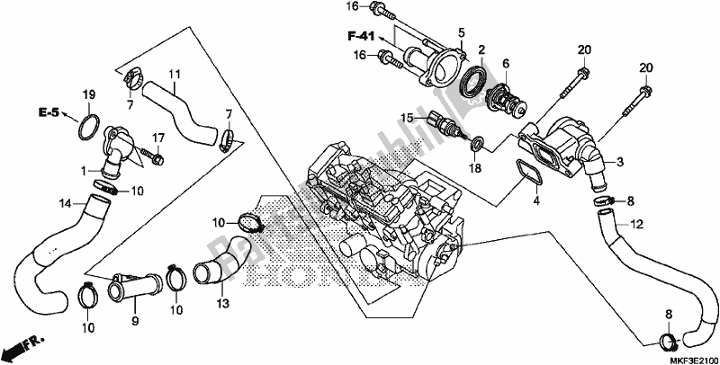 Wszystkie części do Termostat Honda CBR 1000S2 2017