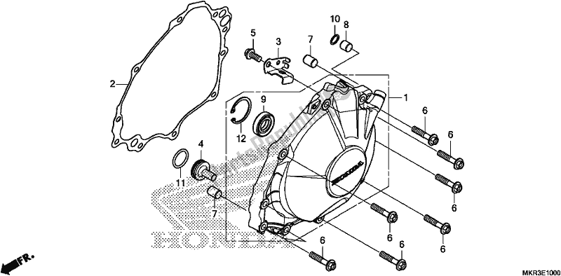 Todas as partes de A. C. Tampa Do Gerador do Honda CBR 1000 SP 2020