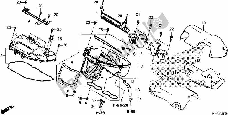 Alle onderdelen voor de Luchtfilter van de Honda CBR 1000 SP 2020