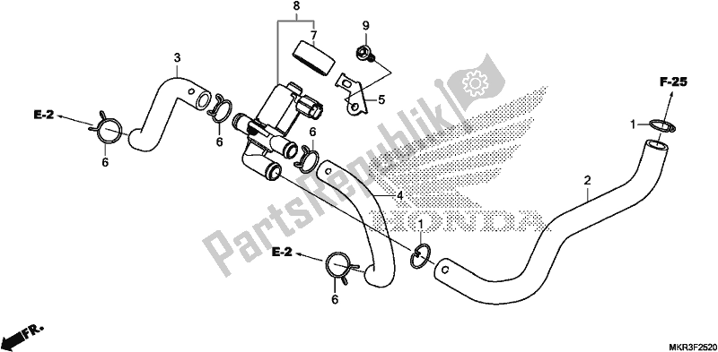 Alle onderdelen voor de Regelklep Voor Luchtinjectie van de Honda CBR 1000 SP 2020