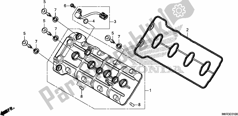 Alle onderdelen voor de Kleppendeksel van de Honda CBR 1000 SP 2020