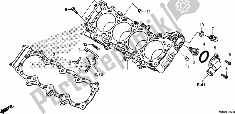 Alle onderdelen voor de Cilinder van de Honda CBR 1000 SP 2020