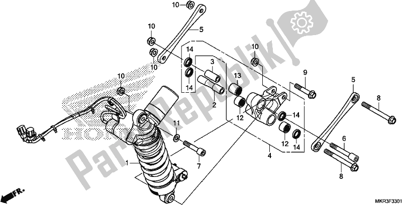 Todas las partes para Cojín Trasero de Honda CBR 1000 SP 2020