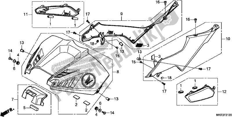 Wszystkie części do Schronienie Honda CBR 1000 SP 2020