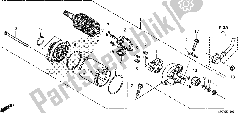 Alle onderdelen voor de Startmotor van de Honda CBR 1000 SP 2020