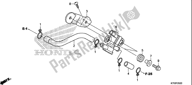 Wszystkie części do Zawór Elektromagnetyczny Wtrysku Powietrza Honda CBR 300 RA 2017