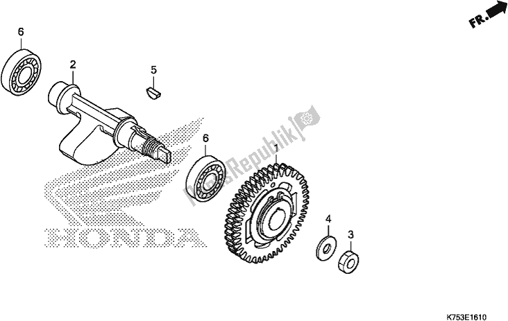 Tutte le parti per il Albero Di Bilanciamento del Honda CBR 300 RA 2017