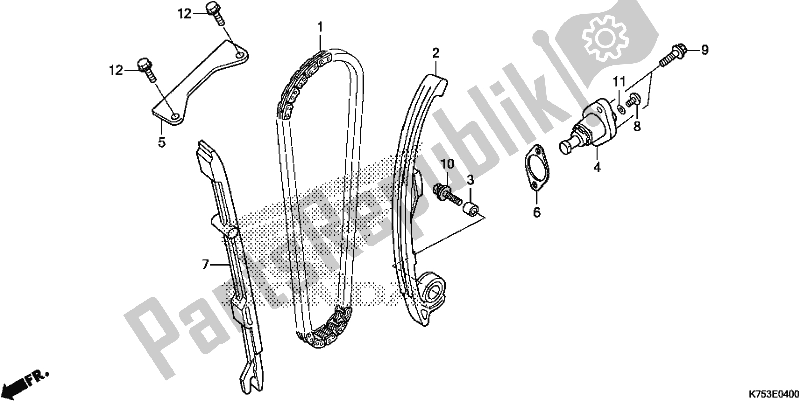 Tutte le parti per il Catena Della Camma / Tenditore del Honda CBR 300 RA 2017