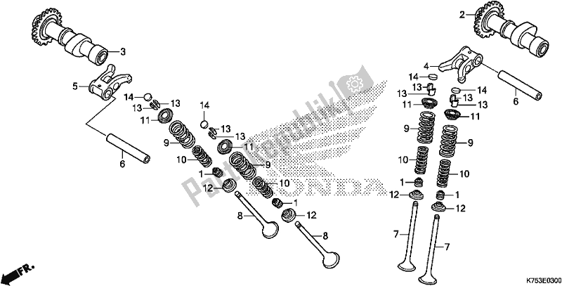 Tutte le parti per il Albero A Camme / Valvola del Honda CBR 300 RA 2017