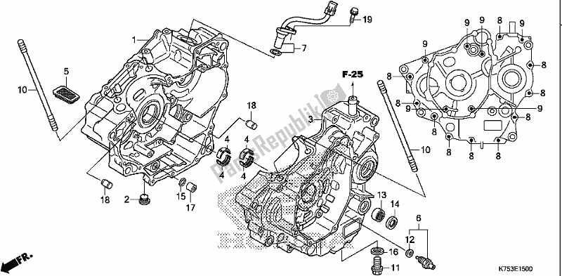 Tutte le parti per il Carter del Honda CBR 300 RA 2017