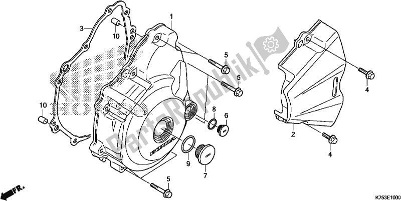 Tutte le parti per il Coperchio Carter Sinistro del Honda CBR 300 RA 2017