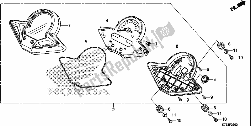 Tutte le parti per il Metro del Honda CBR 300 RA 2017