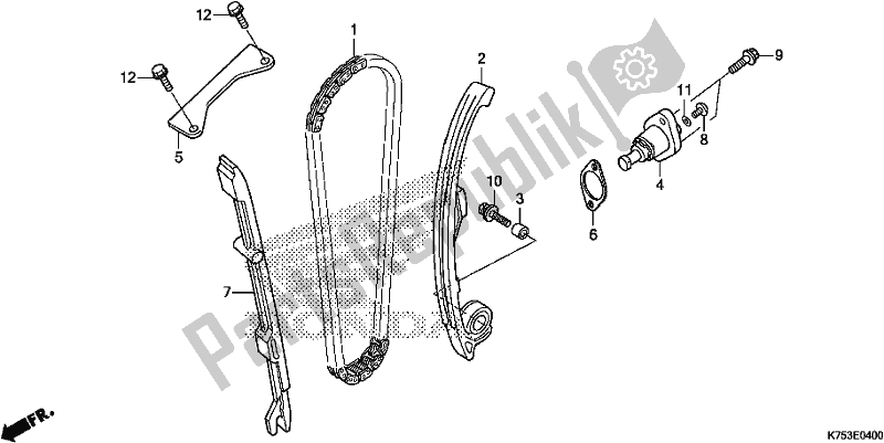 Toutes les pièces pour le Chaîne De Came / Tendeur du Honda CBR 300 RA 2018