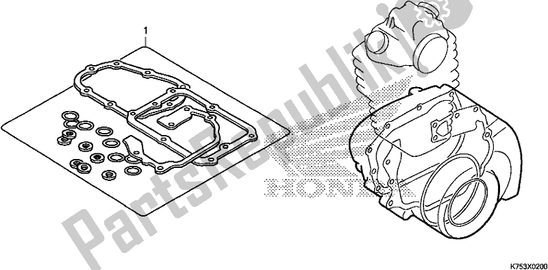 All parts for the Gasket Kit B of the Honda CBR 300 RA 2018