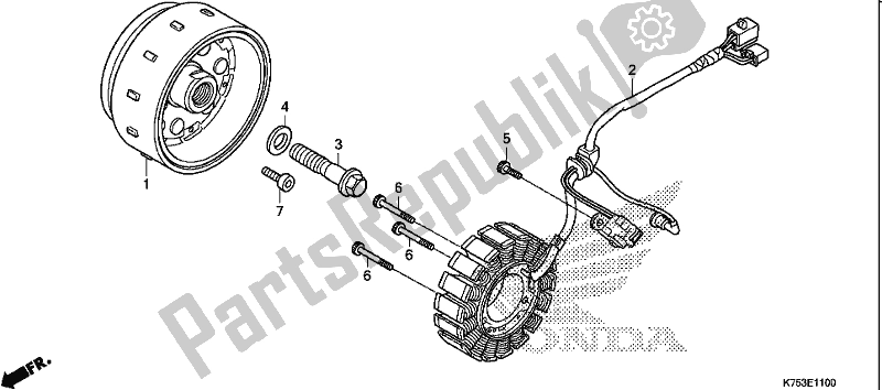 All parts for the Generator of the Honda CBR 300 RA 2018