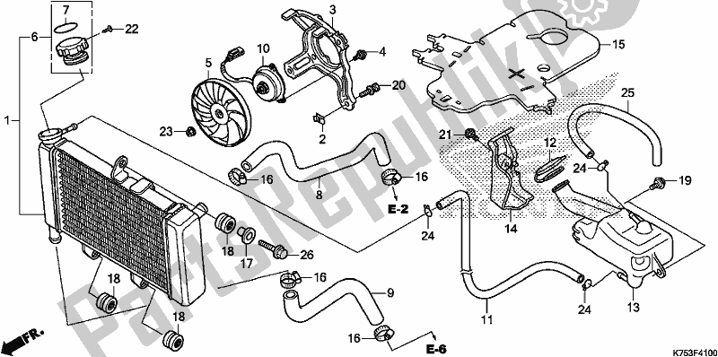 All parts for the Radiator of the Honda CBR 300 RA 2018