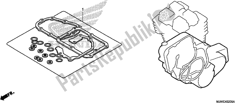 All parts for the Gasket Kit B of the Honda CBR 500 RA 2017