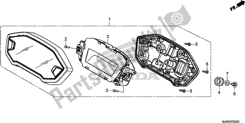 All parts for the Meter of the Honda CBR 500 RA 2017